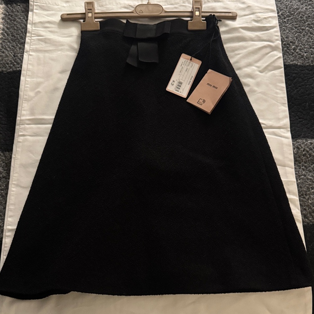 Miu Miu Bouclé black miniskirt